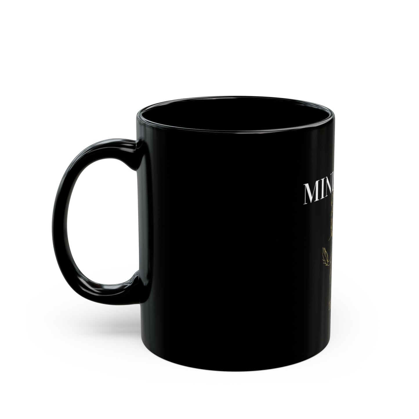 Black Mug with Lion Design - 72 Ministries Coffee Cup for Spiritual Gifting, Home Decor, Appetizing Beverage Enjoyment, Inspirational Mug