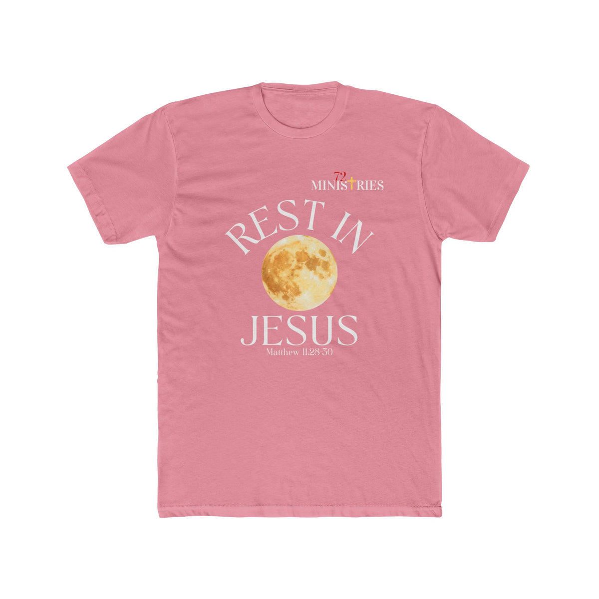 Rest in Jesus Moon T‑Shirt — Christian Faith Tee (Ministries) - FRONT ONLY