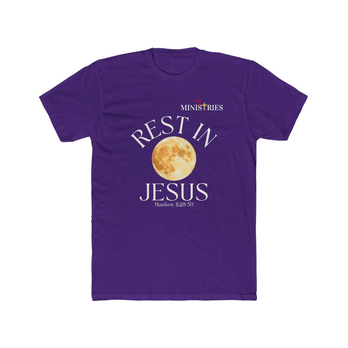Rest in Jesus Moon T‑Shirt — Christian Faith Tee (Ministries) - FRONT ONLY