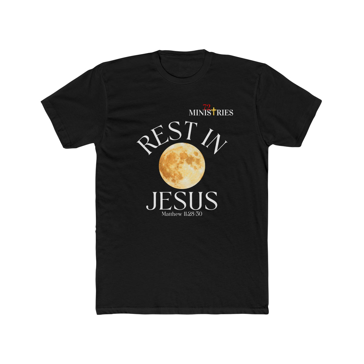 Rest in Jesus Moon T‑Shirt — Christian Faith Tee (Ministries) - FRONT ONLY