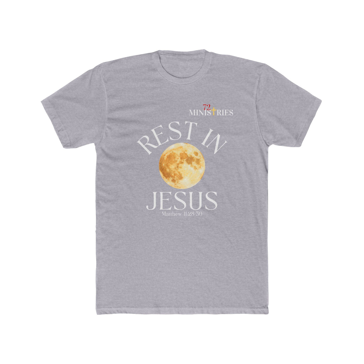 Rest in Jesus Moon T‑Shirt — Christian Faith Tee (Ministries) - FRONT ONLY
