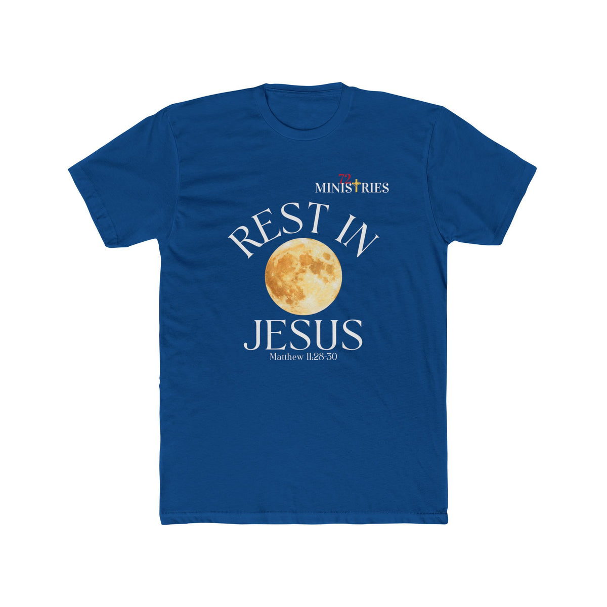 Rest in Jesus Moon T‑Shirt — Christian Faith Tee (Ministries) - FRONT ONLY