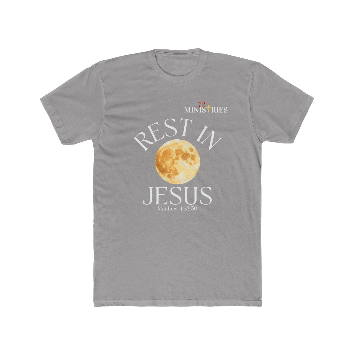 Rest in Jesus Moon T‑Shirt — Christian Faith Tee (Ministries) - FRONT ONLY